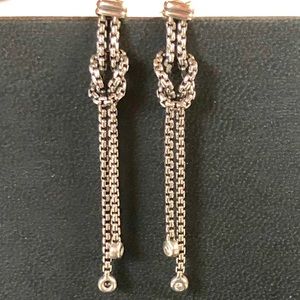 Vintage David Yurman diamond drop earrings